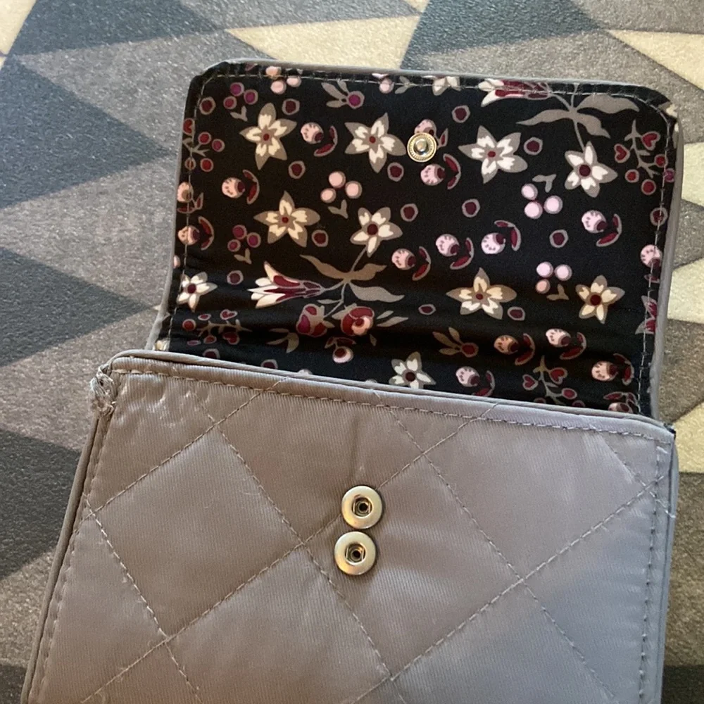 Vera Bradley Gray Snap Wallet